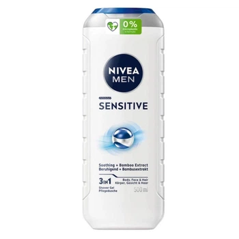 Гель для душа 3в1 мужской Nivea Sensitive, 500 мл
