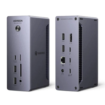 Док-станция UGREEN U710 Revodok Max 213 Thunderbolt 4, 13-в-1, 40 Гбит/с, 2x4K@60Hz/1x8K, 90W PD, 2.5GbE, серая