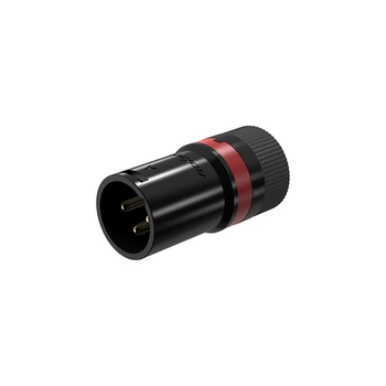 Разъем Roxtone LX3MH XLR (папа) металл, низкопрофильный вращающийся