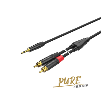 Аудиокабель Roxtone PACC150L2, mini-Jack - 2 x RCA, 2 м