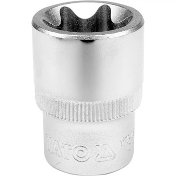 Головка торцева YATO TORX E18 квадрат 1/2" Cr-V довжина 38 мм YT-05225