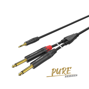 Аудиокабель Roxtone PACC280L2, mini-Jack - 2xJack, 2 м