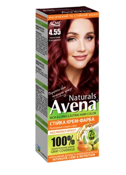 Крем-фарба для волосся Acme Avena Naturals стійка 115мл 4.55 Гранатовий (4823115503244)