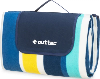 Килимок для пікніка Outtec з термоізоляцією 200 × 200 см Lime Lines 205912 (5905884429228)