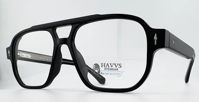 Комп'ютерні Окуляри HAVVS K9180 C1 Blue Blocker Чорні Оверсайз, Захисні Окуляри для Роботи за ПК і Оправа під Лінзи
