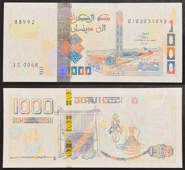 Банкнота Алжир 1000 динаров 2018(20) г. UNC
