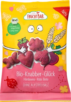 Хрусткий снек FruchtBar Bio-Knabber-Glück «Малина та червоний буряк» для дітей від 3 років, 80 г