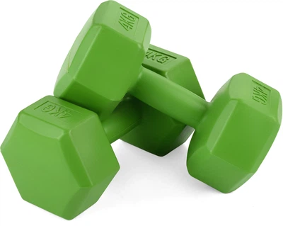 Набір композитних гантелей Gymtek G-66464 2 х 4 кг Зелений (5907766664642)