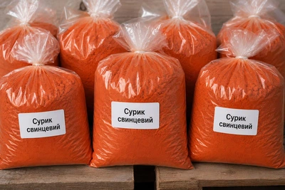 Сурик свинцовый. Суриковый порошок.Суриковая краска. Для металла и дерева. Защита стальных деталей от коррозии
