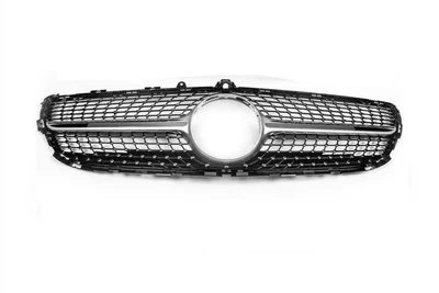 Решетка радиатора Diamond Silver для Mercedes CLS C218 2014-2018 (с рамкой)