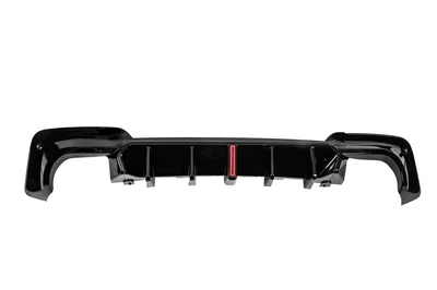 Диффузор заднего бампера CS-Style LED для BMW X3 G01 2018-2021 M-Sport (пластик)