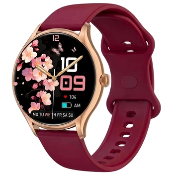 Жіночий Розумний Годинник Smart Milano Amoled Дисплей Рожевий Каучуковий Ремінець Водостійкий 3 Ремінці (400354)