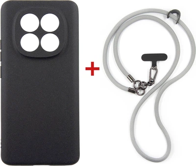 Комплект чехол для смартфона + ремешок DENGOS Cross-Body для Xiaomi Redmi Note 15 Black/Grey (DG-KM-CCRB-33)