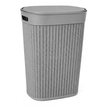 Корзина для белья Irak Plastik 45 л (серая) (LA-160)