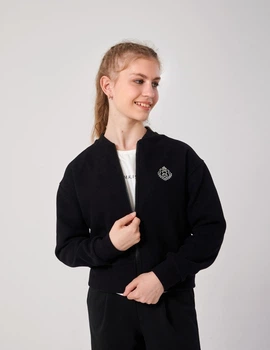 Бомбер для девочки SMIL 116735-1 Черный р.152