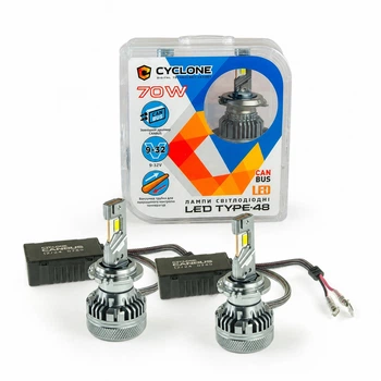 LED лампы D2S Cyclone TYPE 48 Canbus 70 Watt 9-32V (2 шт. комплект)