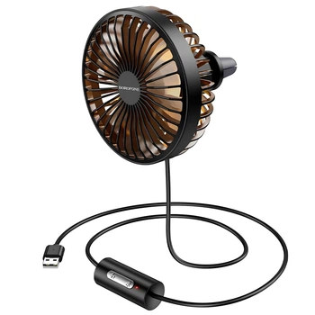 Вентилятор автомобильный DBF11 three speed (USB-A) Black Borofone (2000003505029)