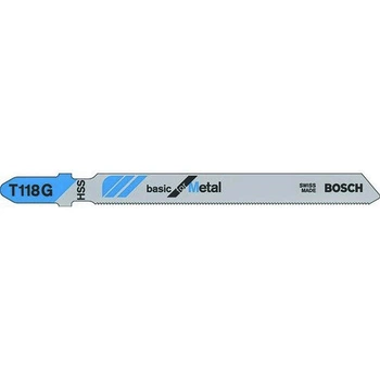 Пильное полотно HSS Bosch (T118G, 92 мм, 1шт) для лобзика по металлу (20632)