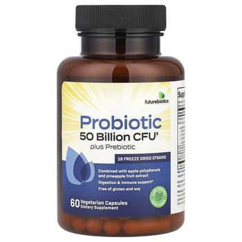 Пробіотики з пребіотиками 50 млрд КУО Futurebiotics (Probiotic Plus Prebiotic) 60 рослинних капсул (FBS-50080)