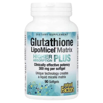 Глутатіон у ліпосомальній формі 300 мг Natural Factors (Glutathione LipoMicel Matrix) 90 рідких капсул (NFS-02861)