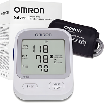 Тонометр автоматический OMRON Silver для измерения АД медицинского класса