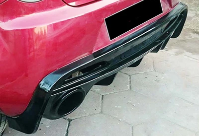 Диффузор заднего бампера для Alfa Romeo MiTo 2008-2018 (черный глянец)