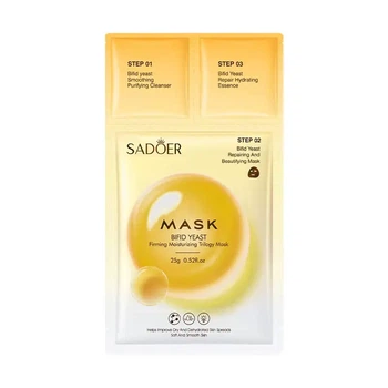 Трехэтапная маска для лица на основе бифидодрожжей Sadoer Bifid Yeast Firmsng Moisturizing Trilogy Mask, 25 г(6942349706967)