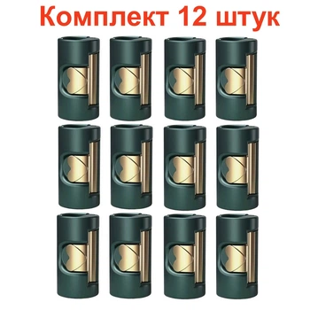 Зажим, Фиксатор, Держатель для фиксации простыни, одеяла "Love - Gold Series" / Зелёный / 12 шт