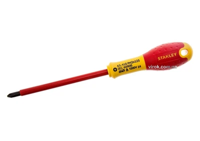 Отвертка крестовая диэлектрическая STANLEY FatMax изолированная PH2 x 125 мм VDE 1000 В 0-65-416