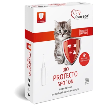 Репеллентные капли Over Zoo Bio Protecto Spot On для котят 4 х 1 мл