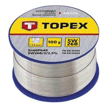 Припій Topex (1.5 мм, 100 г) олов'яний SW26 (25086)
