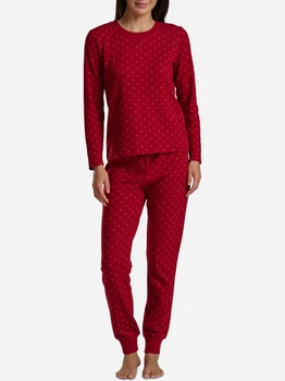 Пижама (лонгслив + штаны) женская хлопковая Tommy Hilfiger 352870154 S Красная (1160901097)