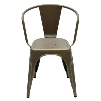 Крісло Tolix з підлокітниками метал, графіт
