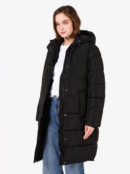 Куртка демисезонная длинная с капюшоном женская Colin's CL1070350BLK XL Черная (8684112321844)