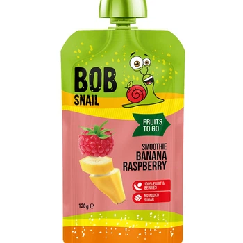 Фруктове пюре-смузі Bob Snail Банан-Малина 120 г (4820219346364)