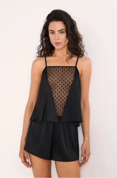 Комплект піжама жіноча ellen silk harmony black lps 4772/20/01 M чорний