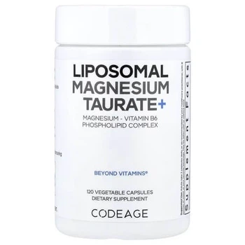 Ліпосомальний магній таурат Codeage (Liposomal Magnesium Taurate+) 120 рослинних капсул (AGE-60931)