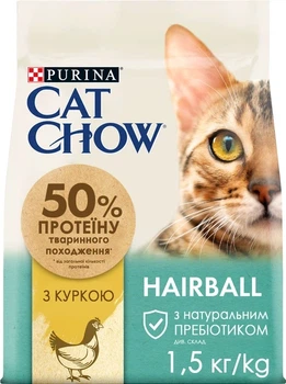 Сухий корм для котів Cat Chow Hairball Control для виведення шерсті 1,5 кг