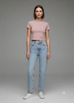 Топ H&M S Пудровый 1141812_пудра
