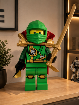 Велика колекційна фігурка зеленого ніндзя Ллойда з Lego Ninjago. Aivory