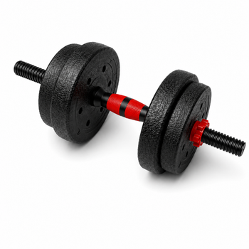 Гантели композитные Champion X-venum 1шт 47см 5.5 кг Черно-Красный