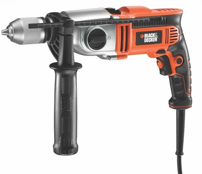 Дриль ударний мережевий BLACK+DECKER KR8542K (850 Вт, 3100 об/хв, 62 Нм) електричний двошвидкісний (44208)