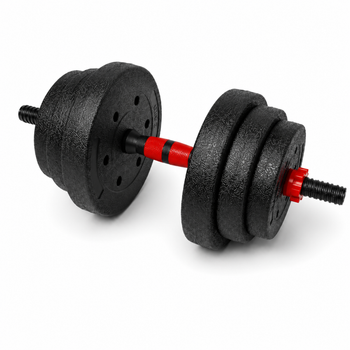 Гантели композитные Champion X-venum 1шт 47см 10.5 кг Черно-Красный