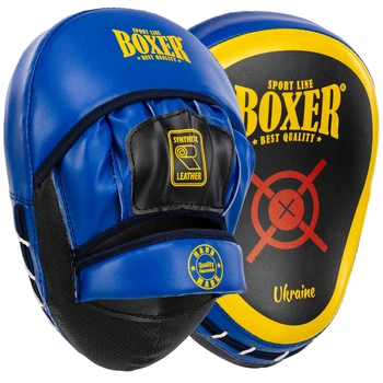 Лапа Вигнута Кожвініл (2шт) BOXER Еліт (р-р 23х19х4, 5см, Чорний-синій) (2013-01_Чорний-синій)