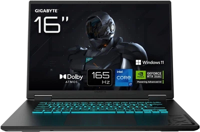Ноутбук GIGABYTE 16 Gaming A16 CTHI3DE894SH 1920x1200 IPS 165Hz/Intel Core i7-13620H/16GB/1TB/RTX 5050/W11H/Black Steel (CTHI3DE894SH)