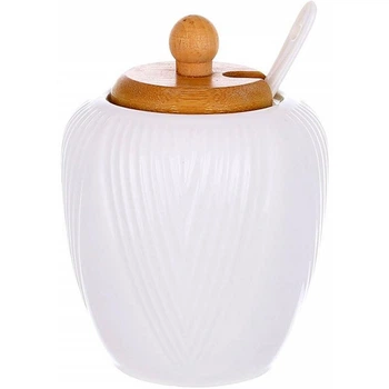 Цукорниця Ceram Bamboo Grace Ø9х12см з ложкою і дерев'яною кришкою (137233)