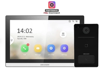 Комплект IP відеодомофонії Hikvision DS-KH6350-TE1 + DS-KV6133-WME1