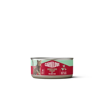 Корм влажный Carnilove Chicken Duck & Pheasant для котов паштет курица утка и фазан 100 г