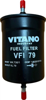 Фільтр паливний (Vitano) Skoda Octavia з99-10р.в. 1.4, 1.6, 1.8, 1.8T, 2.0 (VFI79) VFI79 Vitano (VFI79)