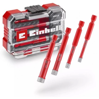 Сверло Einhell по кафелю и стеклу, трубчатые, 5/6/8/10мм, XS-Case, 4шт, 0.12кг (500404) EINHELL 500404 1061123